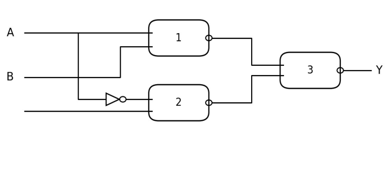 Logic circuit with NAND and NOR gates